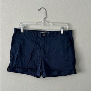 Parke & Ronen Navy Blue Men's Flat Front Shorts
